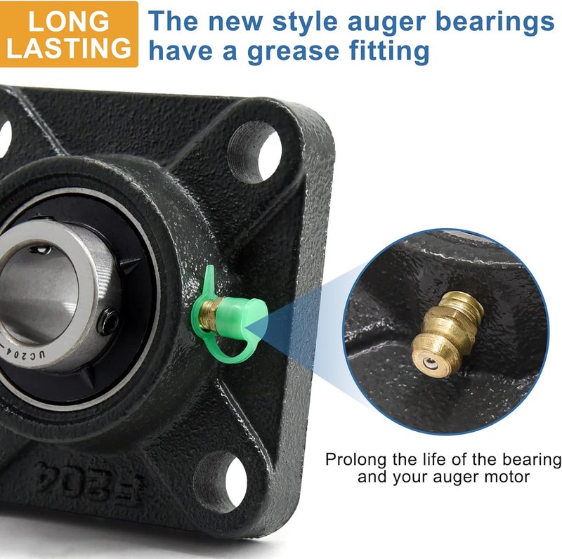 Criditpid Replacement PU-UCF204-12 Auger Bearing for Englander 25-PDVC, 55-SHP10, 25-PDV Pellet Stoves, 3/4" Bore Auger Bearings with Grease Fitting for Englander. - Image 4